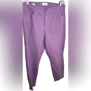 Jen 7 By 7 For All Mankind Women’s Ankle Lavender Jeans Size 24 Good Preown Cond